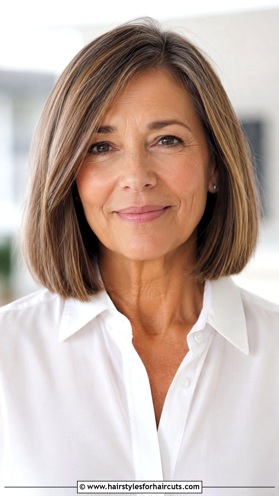 Blunt Lob - 25 haircuts for women in their 60s - 25 haircuts for women in their 60s