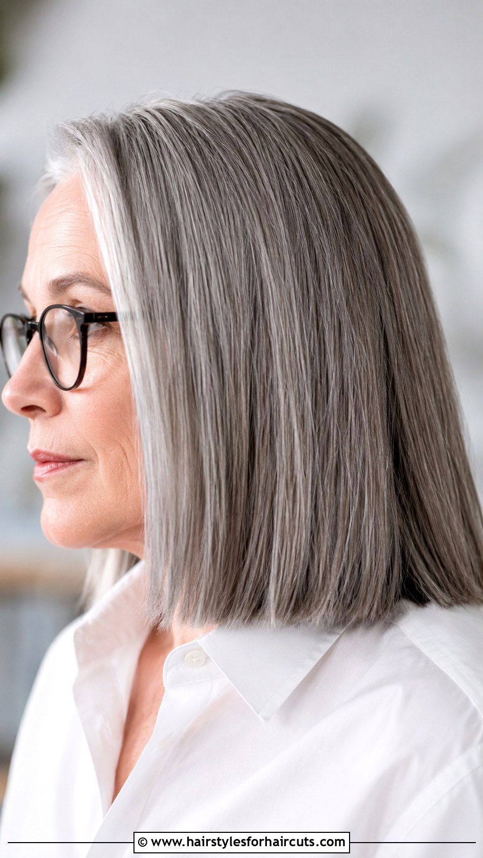 Blunt Shoulder Length Gray Hair - 25 shoulder length hairstyles for gray hair - 25 shoulder length hairstyles for gray hair