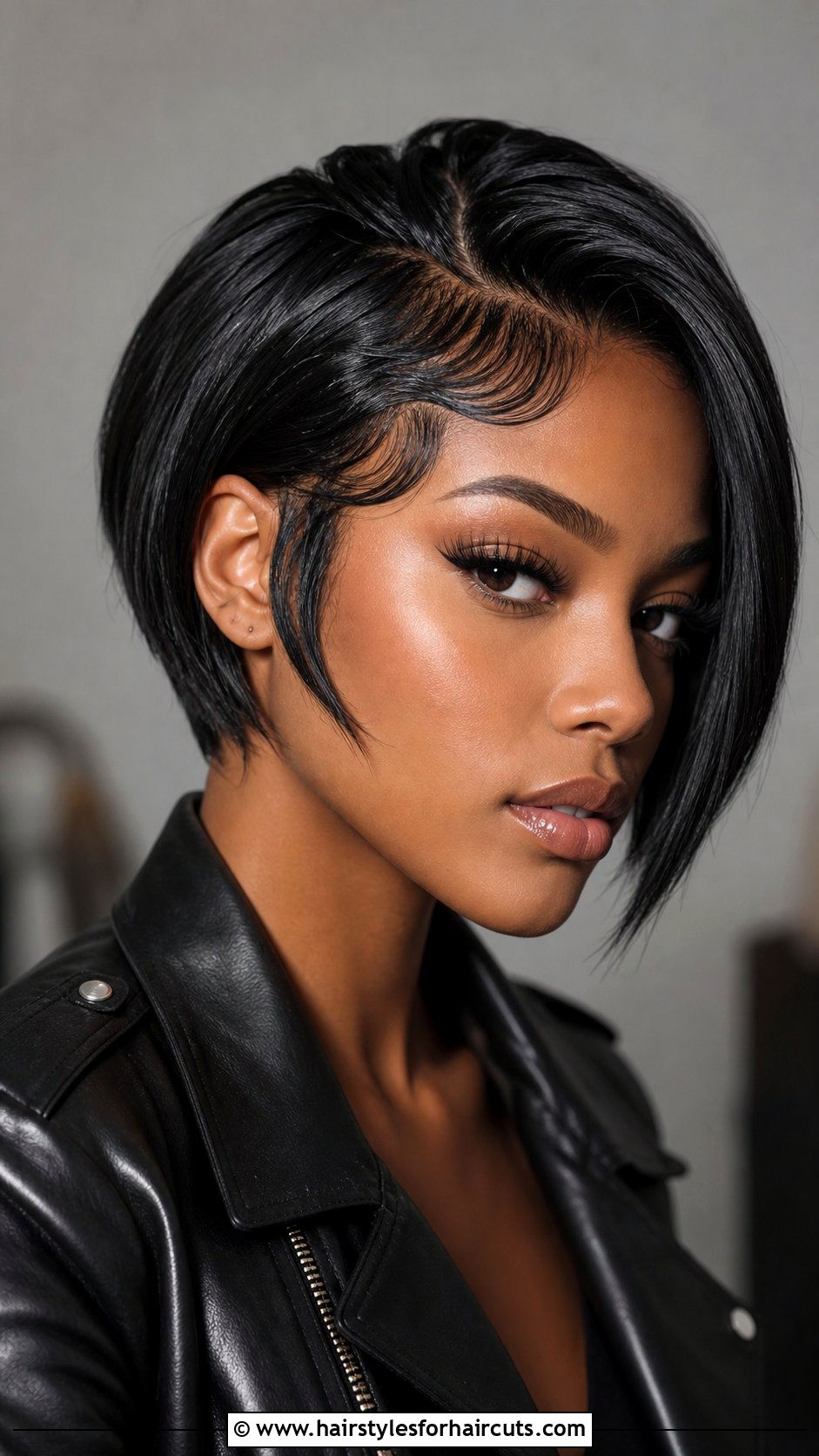 Bob Cut With Side Swept Edges - 25 hairstyles with edges - 25 hairstyles with edges