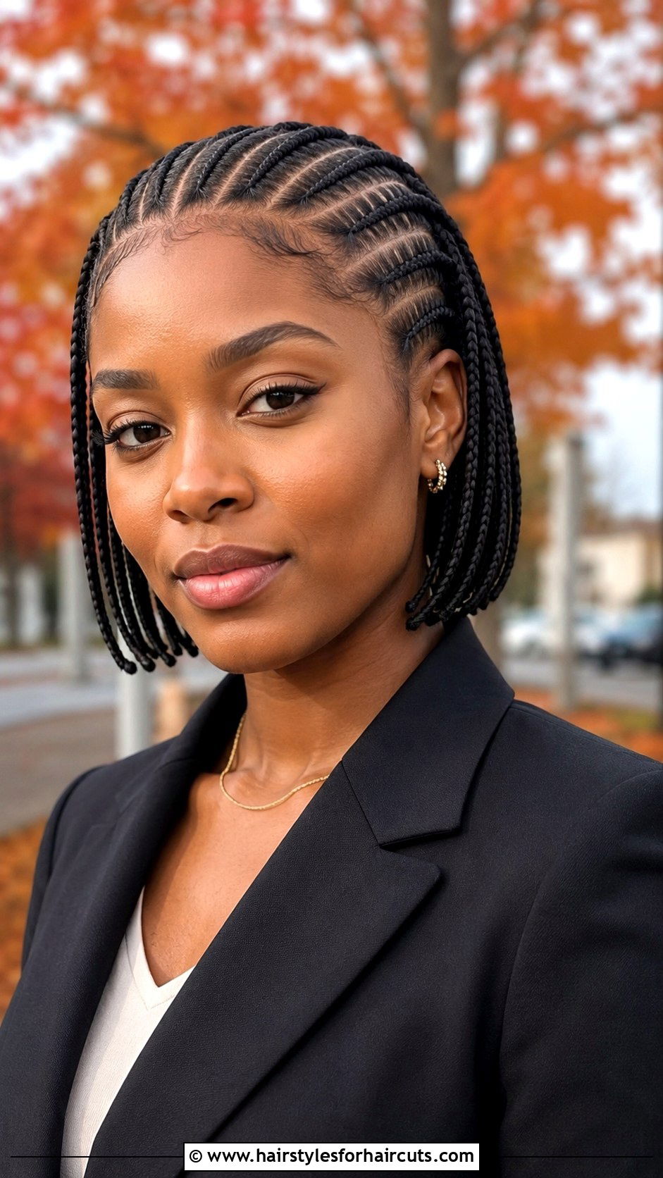 Bob Length Cornrows - 25 black braided hairstyles for short hair - 25 black braided hairstyles for short hair