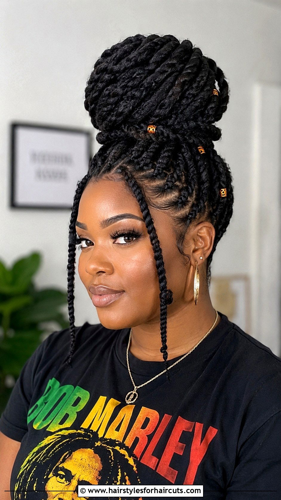 Bob Marley Twist Updo - 25 hairstyles with one bundle of hair - 25 hairstyles with one bundle of hair