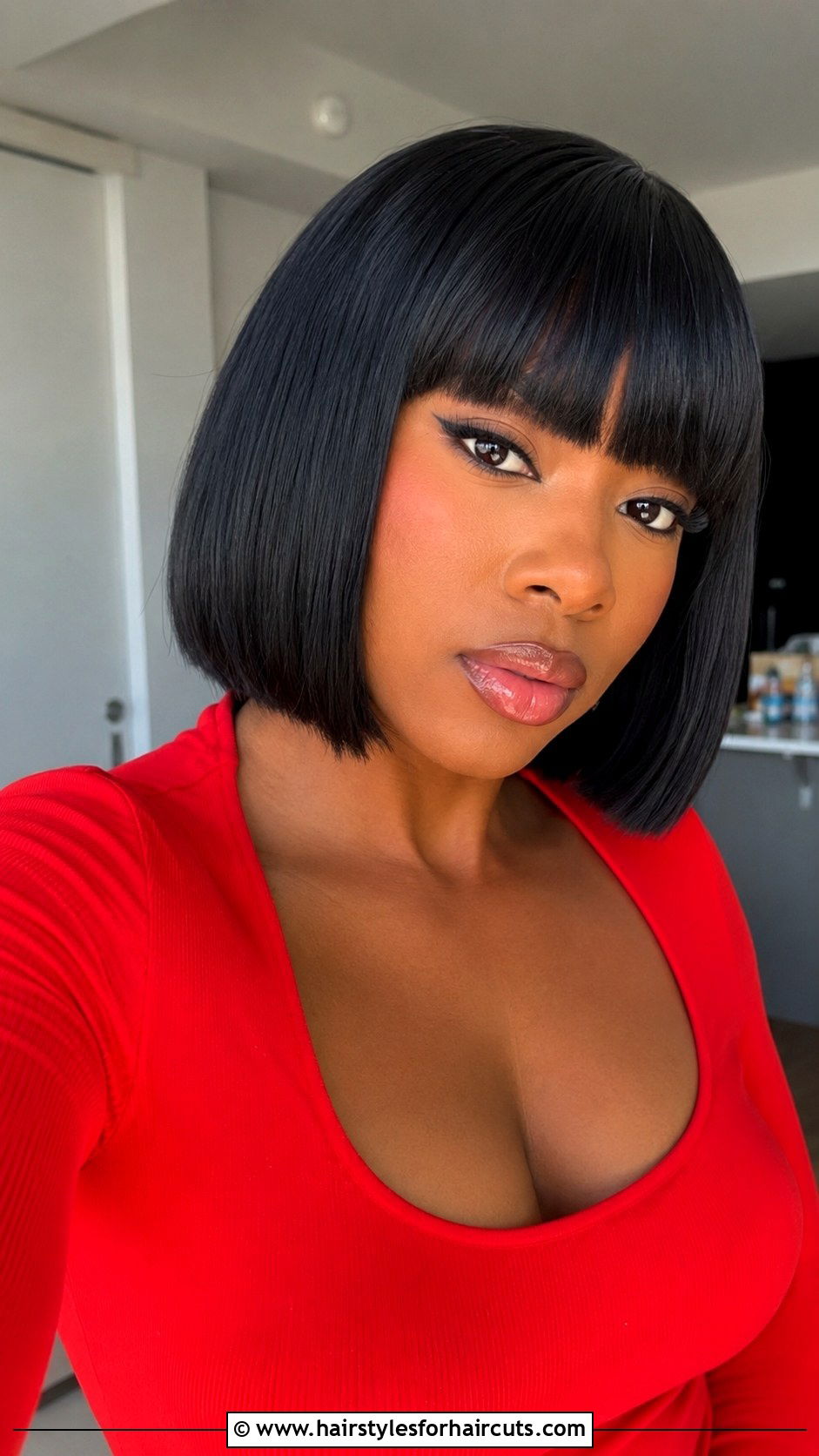 Bob With Bangs - 25 bob haircuts black woman - 25 bob haircuts black woman