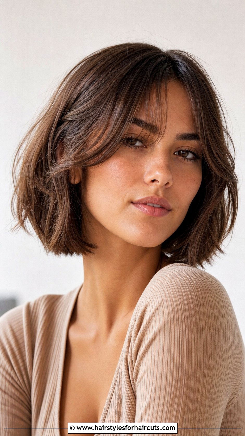 Bob With Curtain Bangs - 25 hairstyles for low density hair - 25 hairstyles for low density hair