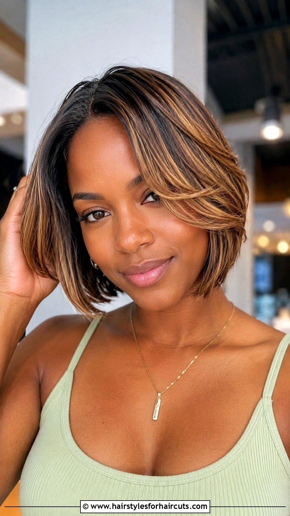 Bob With Highlights - 25 bob cut hairstyles for black ladies - 25 bob cut hairstyles for black ladies