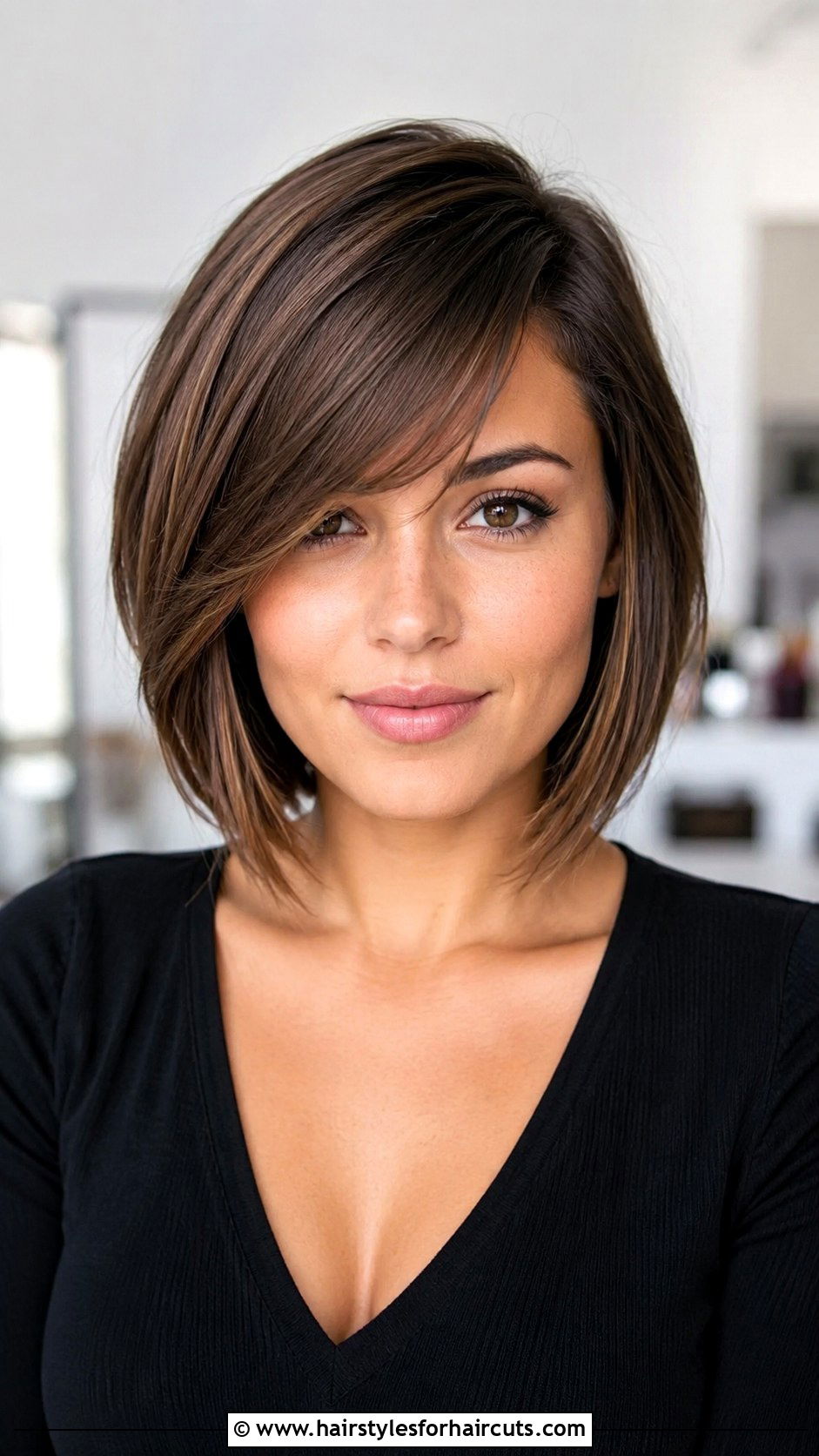 Bob With Side Swept Bangs - 25 fine hair bob hairstyles for over 50 - 25 fine hair bob hairstyles for over 50