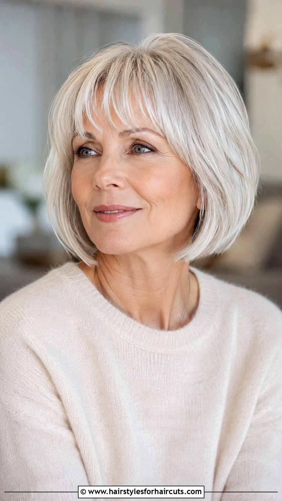 Bob With Wispy Bangs - 25 bob hairstyles for women over 60 - 25 bob hairstyles for women over 60