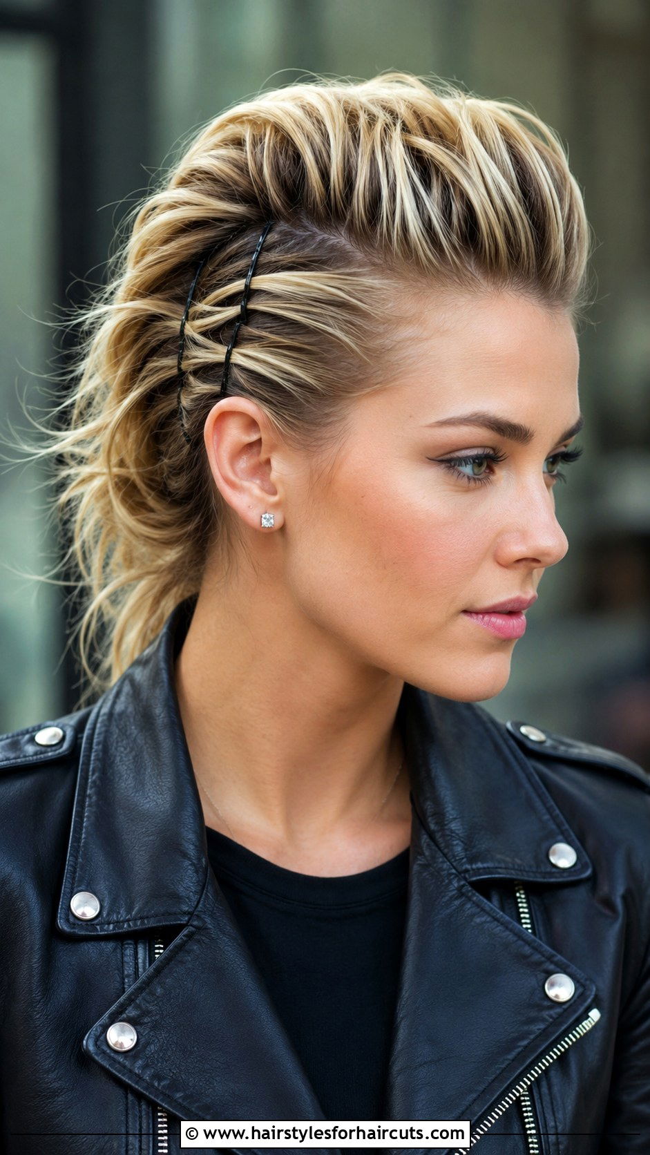 Bobby Pin Faux Hawk - 25 bobby pin hairstyles for long hair - 25 bobby pin hairstyles for long hair