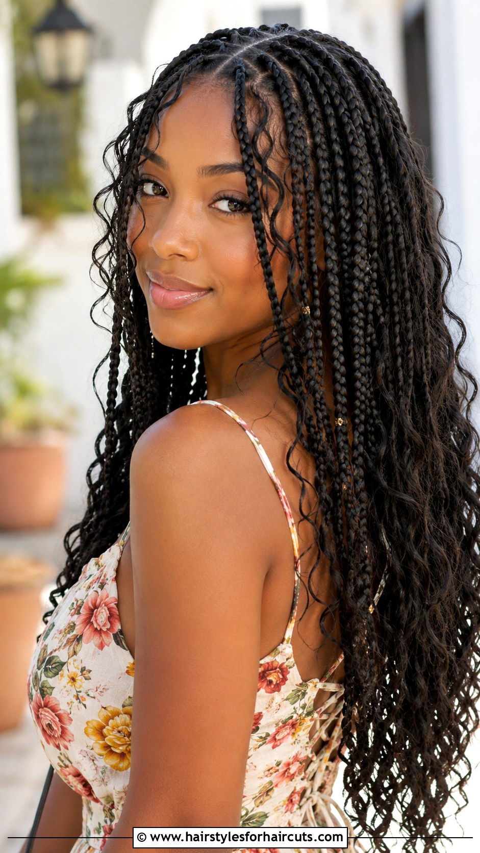Bohemian Box Braids - 25 braided hairstyles natural hair - 25 braided hairstyles natural hair