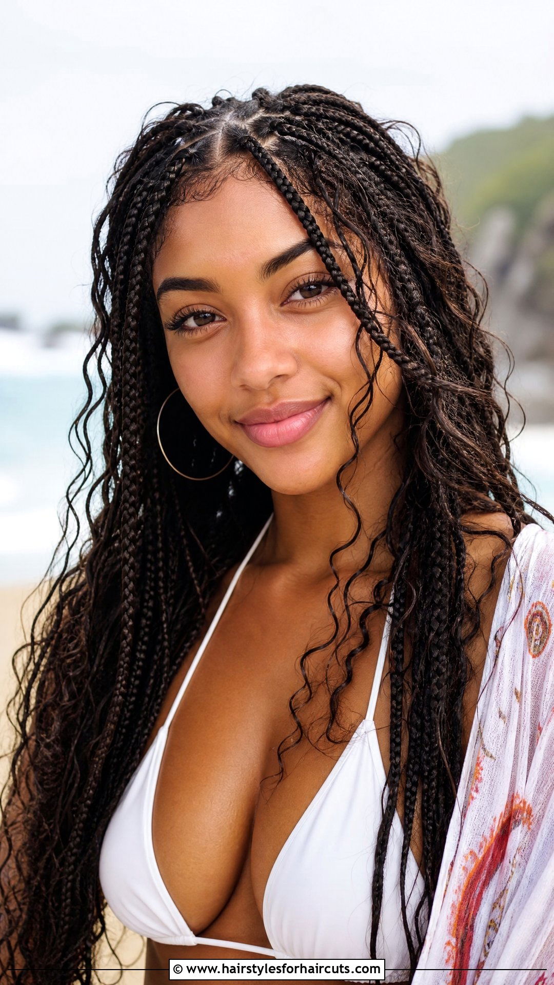 Bohemian Box Braids - 25 vacation hairstyles for natural hair - 25 vacation hairstyles for natural hair