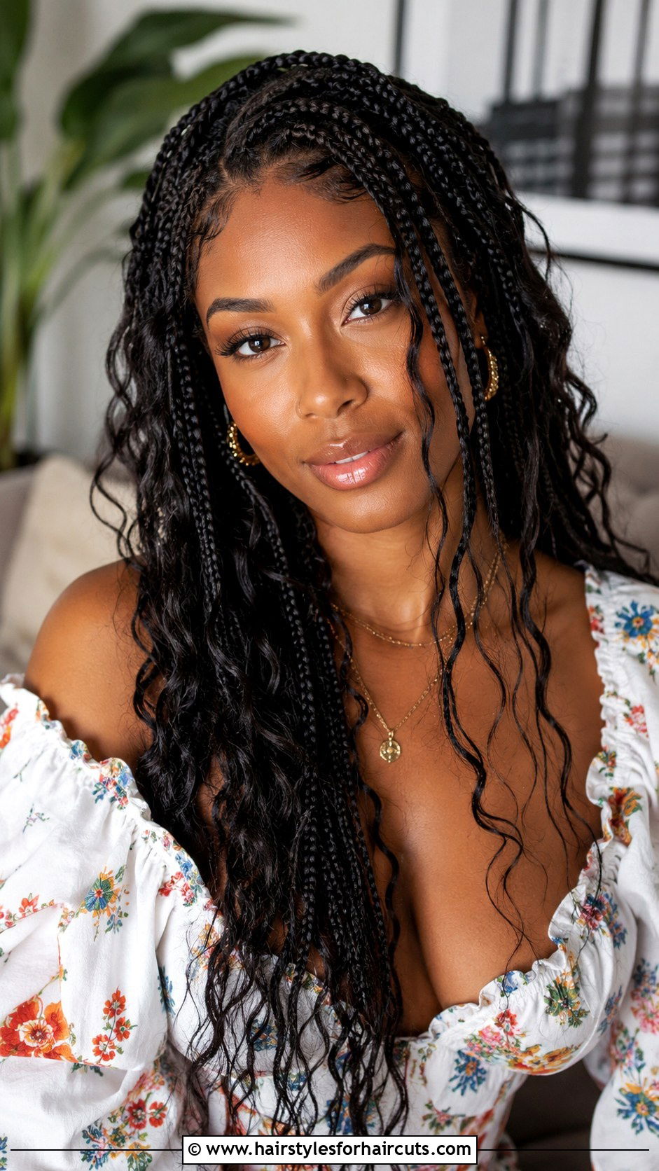 Bohemian Box Braids - 25 box braids hairstyles for black hair - 25 box braids hairstyles for black hair