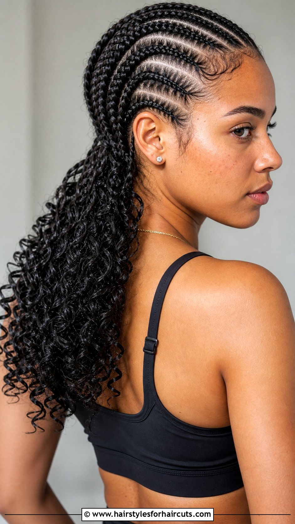 Bohemian Cornrows With Curly Ends - 25 bohemian crochet hairstyles - 25 bohemian crochet hairstyles