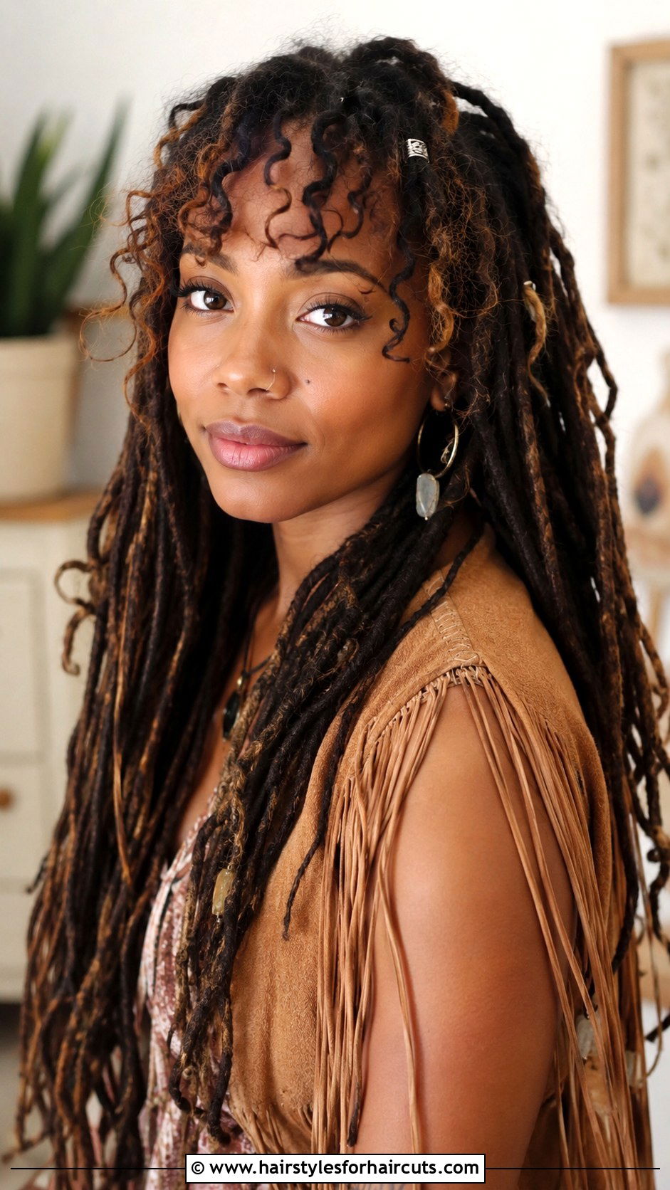 Bohemian Locs With Curly Bangs - 25 curly crochet hairstyles with bangs - 25 curly crochet hairstyles with bangs