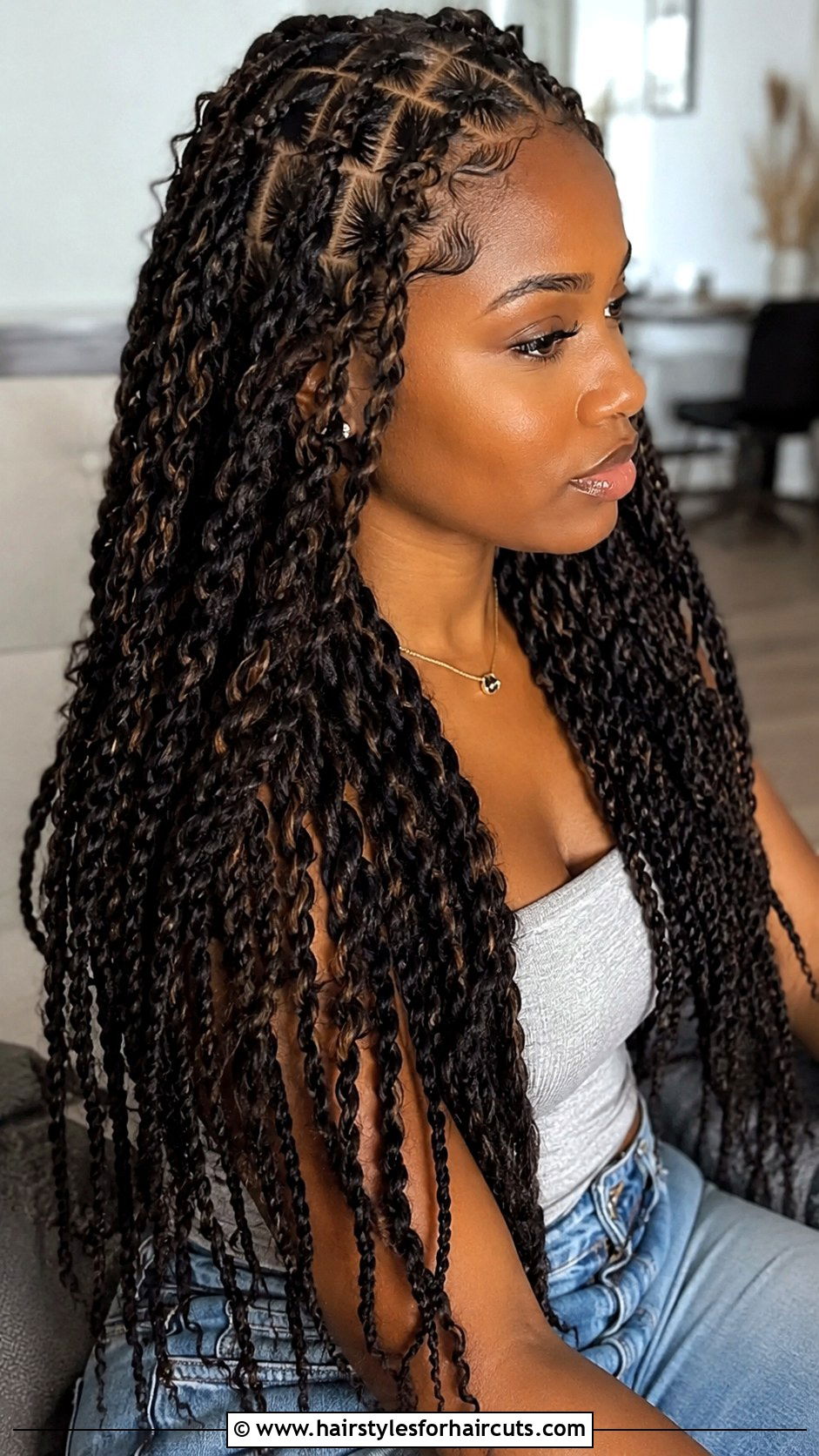 Bohemian Rope Twist Braid - 25 easy boho hairstyles for medium hair - 25 easy boho hairstyles for medium hair