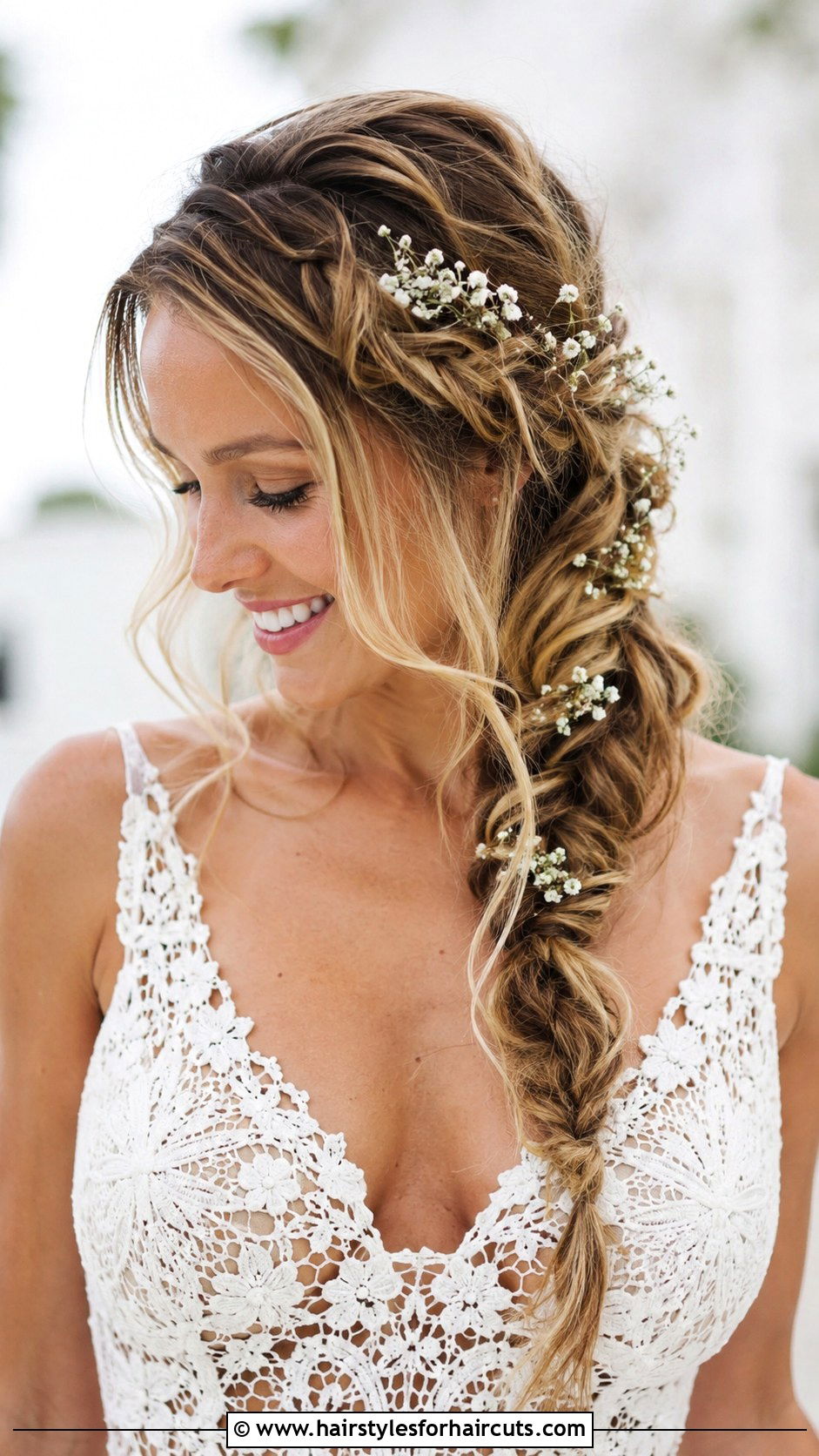 Bohemian Side Braid - 25 hair to the side wedding hairstyles - 25 hair to the side wedding hairstyles