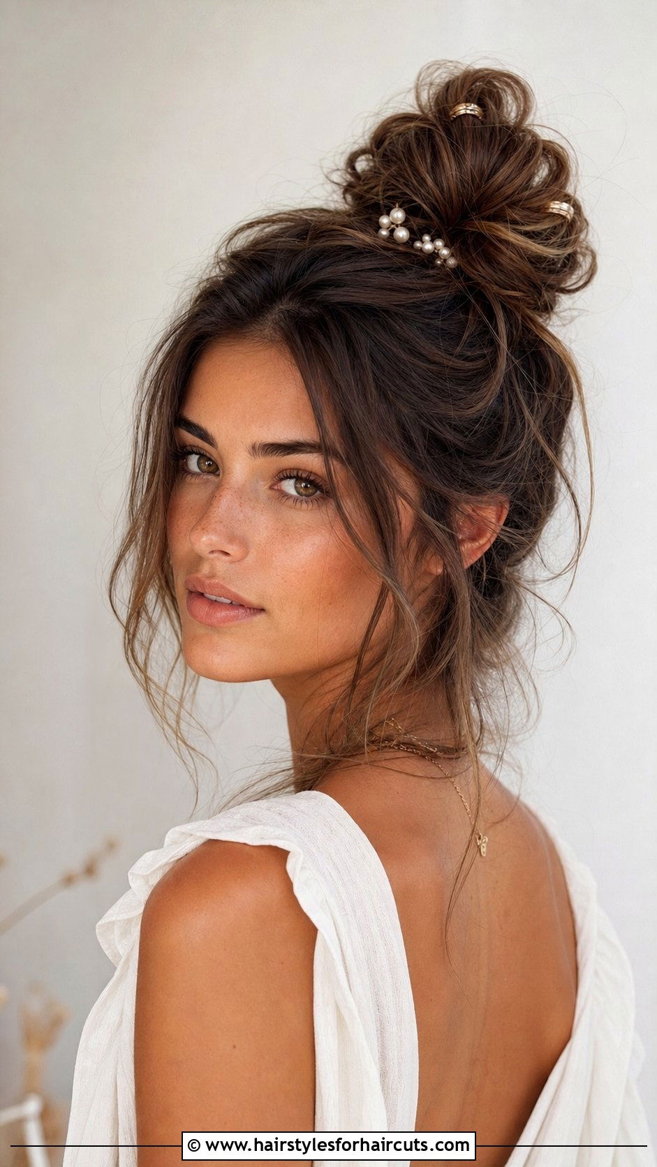 Bohemian Topknot With Accessories - 25 topknot hairstyles - 25 topknot hairstyles