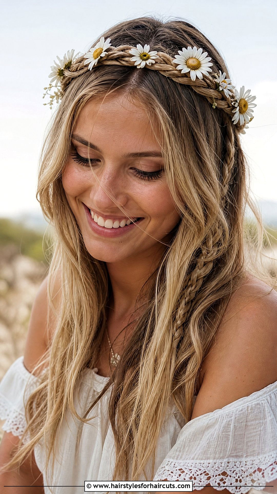 Boho Braid Flower Crown For Long Hair - 25 flower crown hairstyles for long hair - 25 flower crown hairstyles for long hair