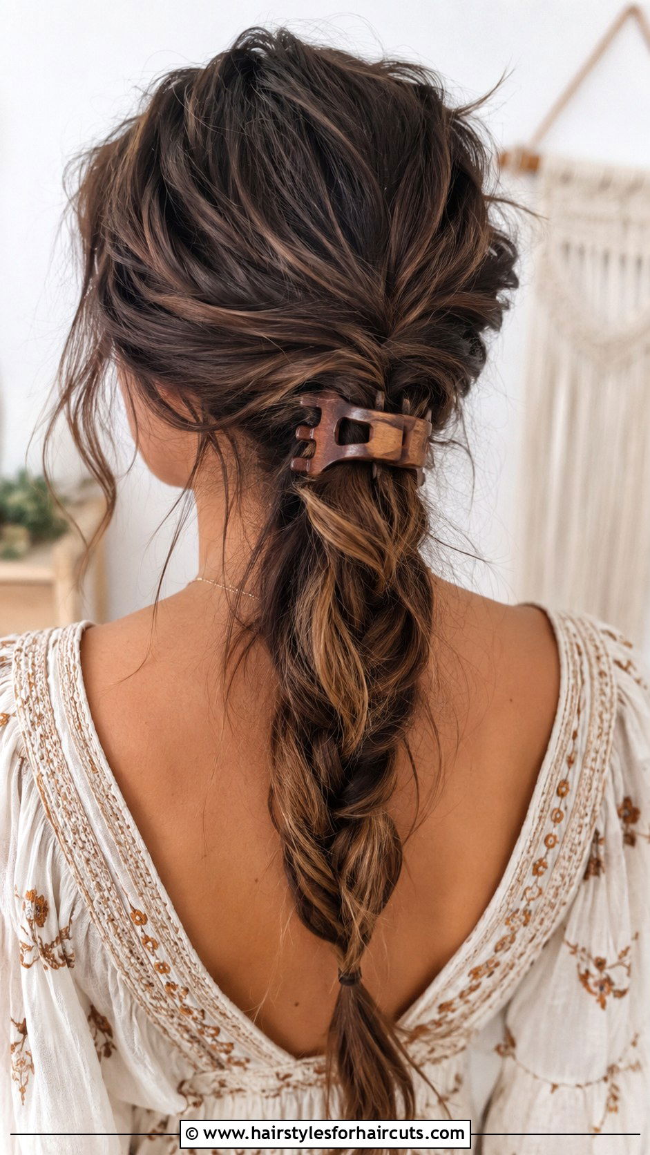 Boho Braided Claw Clip - 25 claw clip hairstyles medium hair - 25 claw clip hairstyles medium hair