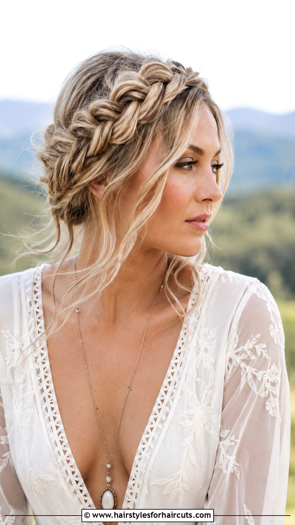 Boho Braided Crown - 25 cute hairstyles for long hair - 25 cute hairstyles for long hair