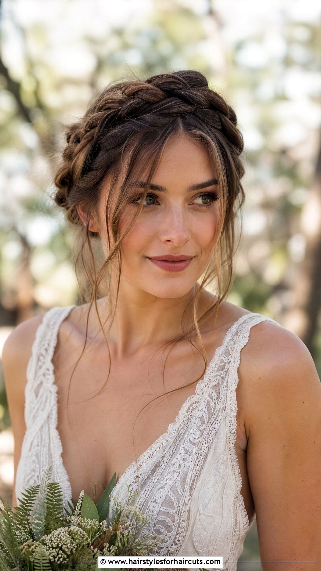 Boho Braided Crown - 25 wedding party hairstyles for long hair - 25 wedding party hairstyles for long hair
