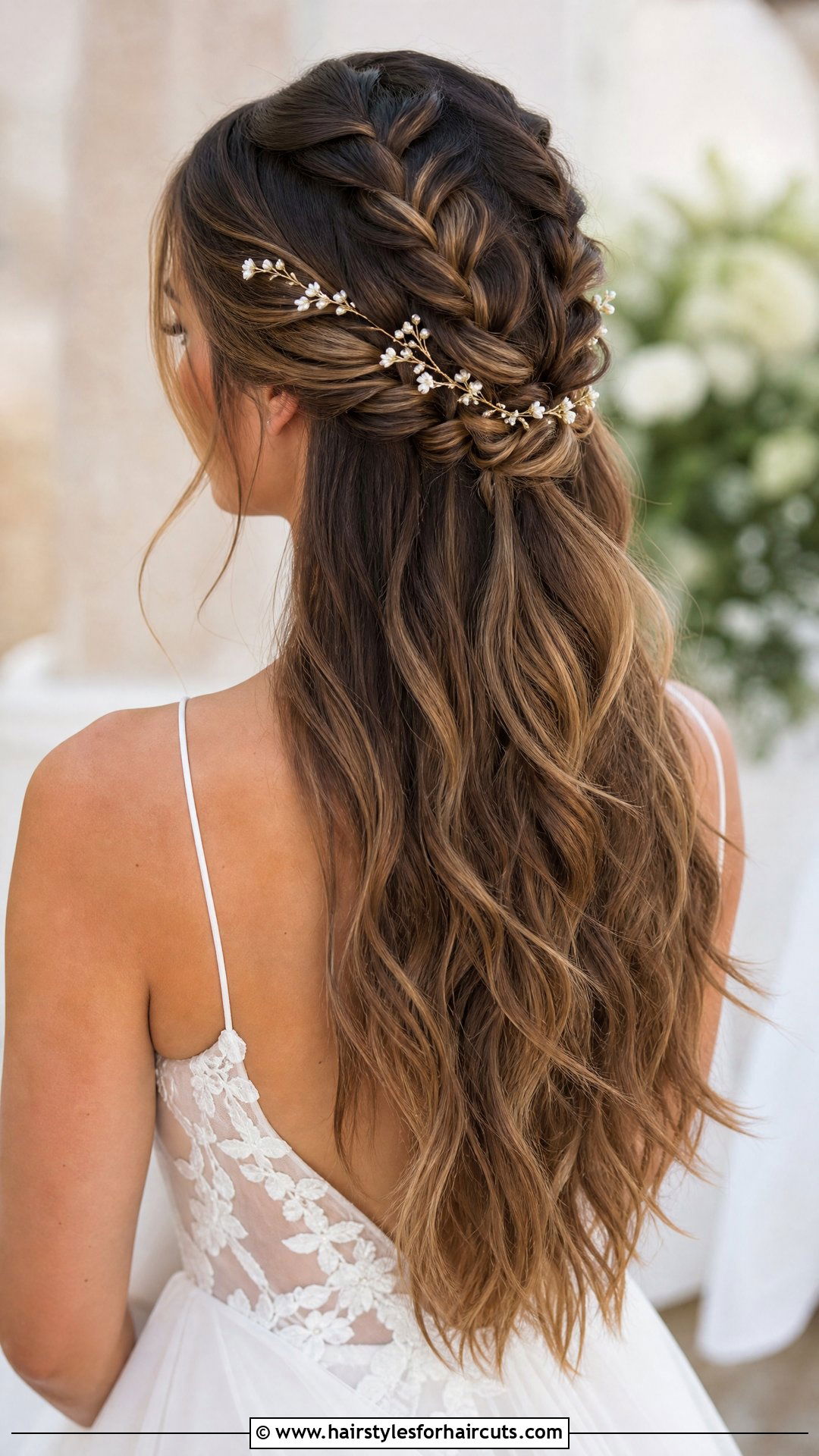 Boho Braided Half Up Half Down Wedding Hairstyle - 25 wedding hairstyles with braids - 25 wedding hairstyles with braids