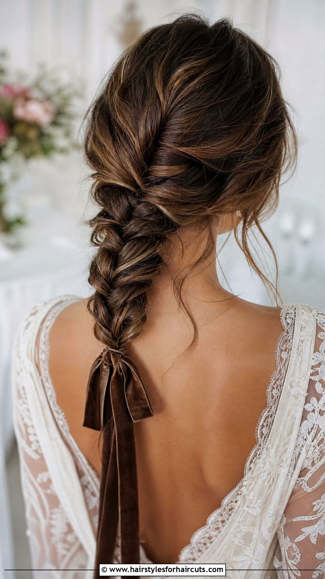 Boho Braided Low Ponytail - 25 boho wedding hairstyles for long hair - 25 boho wedding hairstyles for long hair