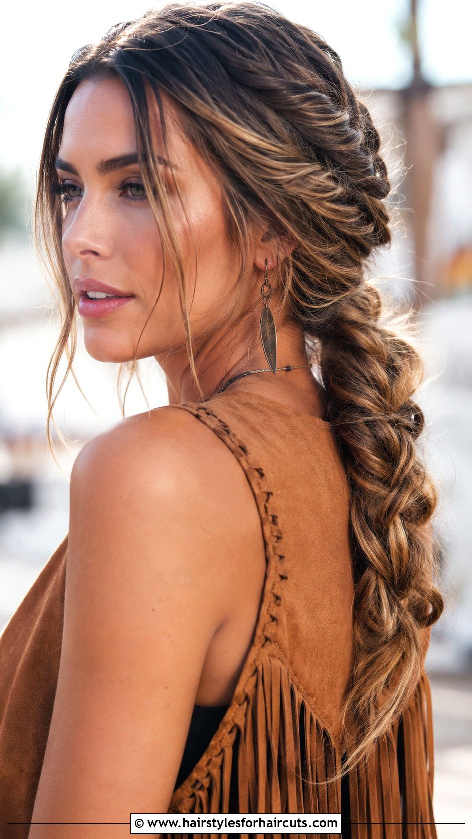 Boho Braided Ponytail - 25 braid hairstyles hair down - 25 braid hairstyles hair down