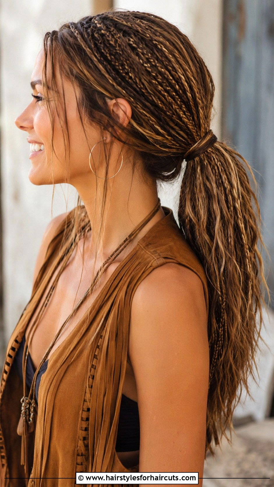 Boho Braided Ponytail - 25 country girl hairstyles for long hair - 25 country girl hairstyles for long hair