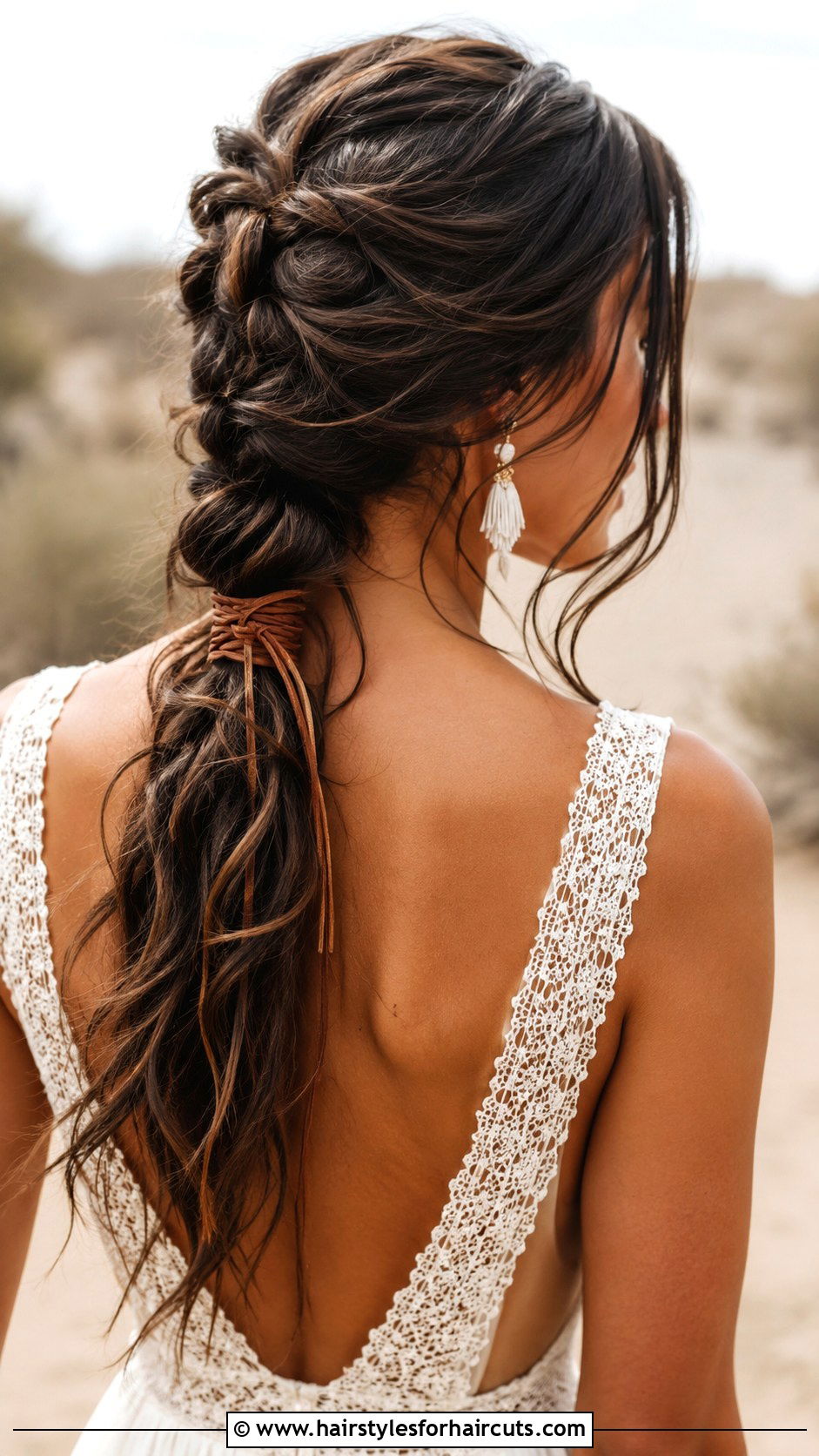 Boho Braided Ponytail - 25 wedding long hair hairstyles - 25 wedding long hair hairstyles
