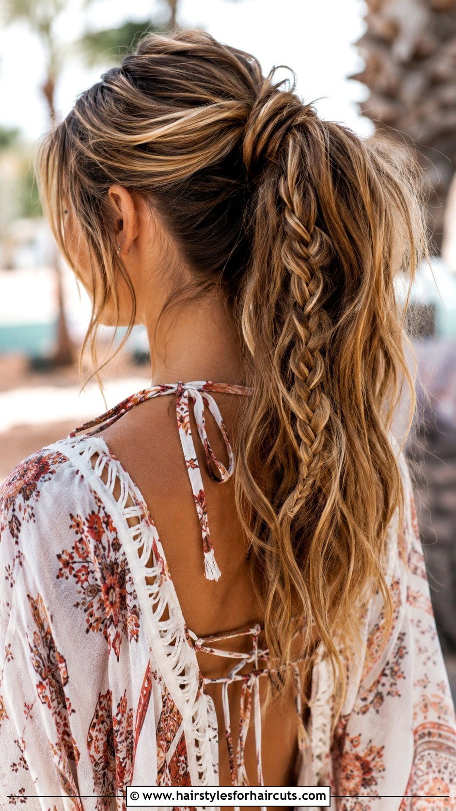 Boho Braided Ponytail - 25 easy hairstyles for poofy hair - 25 easy hairstyles for poofy hair