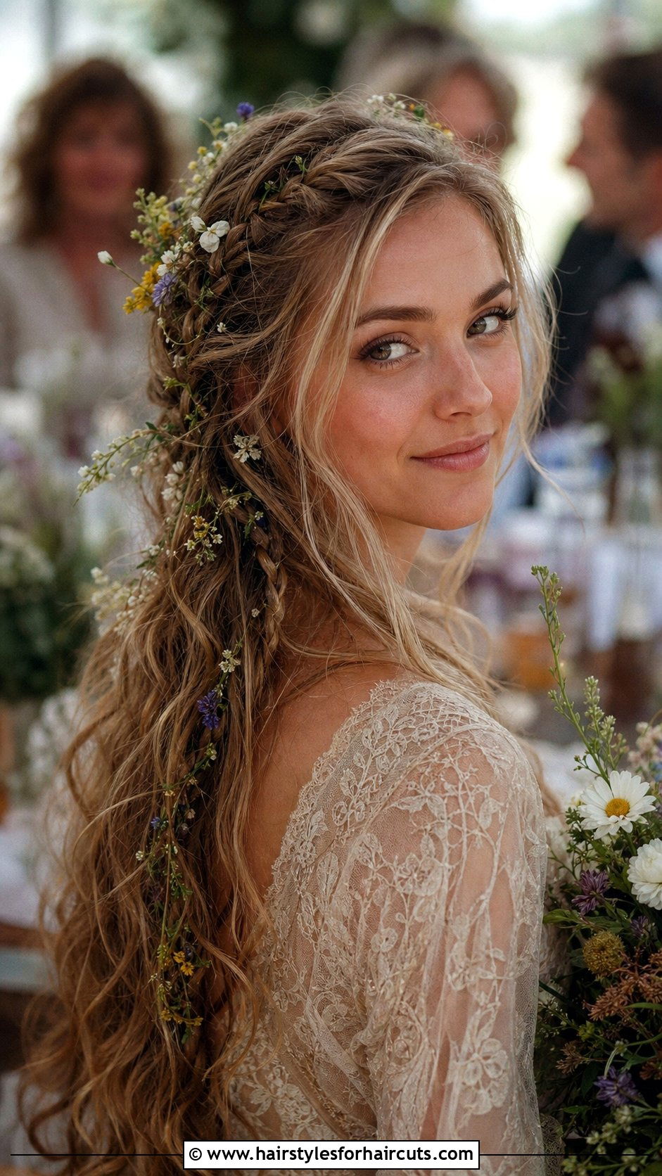 Boho Braids Wedding Hairstyle - 25 girls wedding hairstyles - 25 girls wedding hairstyles