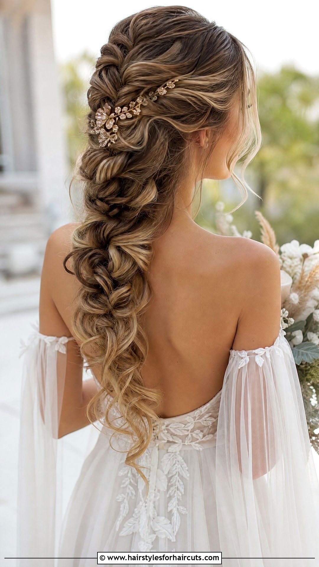 Boho Cascade Braid Wedding Hair - 25 boho wedding hairstyles for long hair - 25 boho wedding hairstyles for long hair
