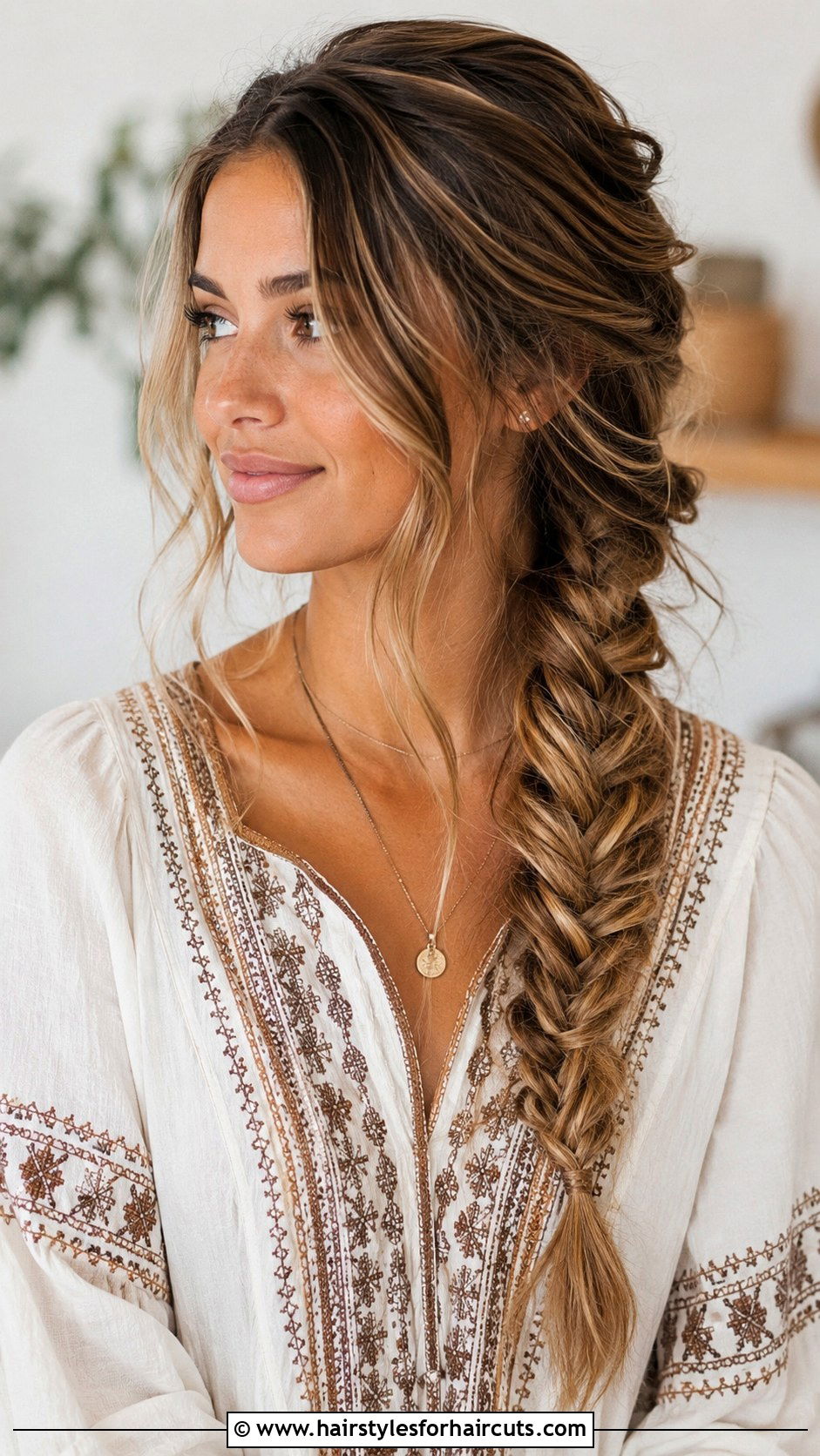 Boho Fishtail Braid For Long Hair - 25 thanksgiving hairstyles for long hair - 25 thanksgiving hairstyles for long hair