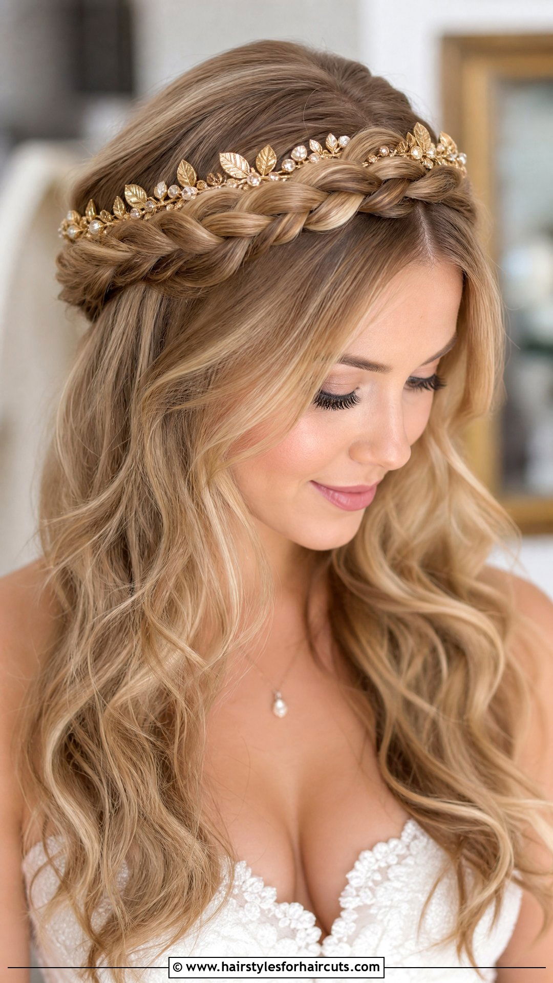 Boho Halo Braid Wedding Hair - 25 boho wedding hairstyles for long hair - 25 boho wedding hairstyles for long hair