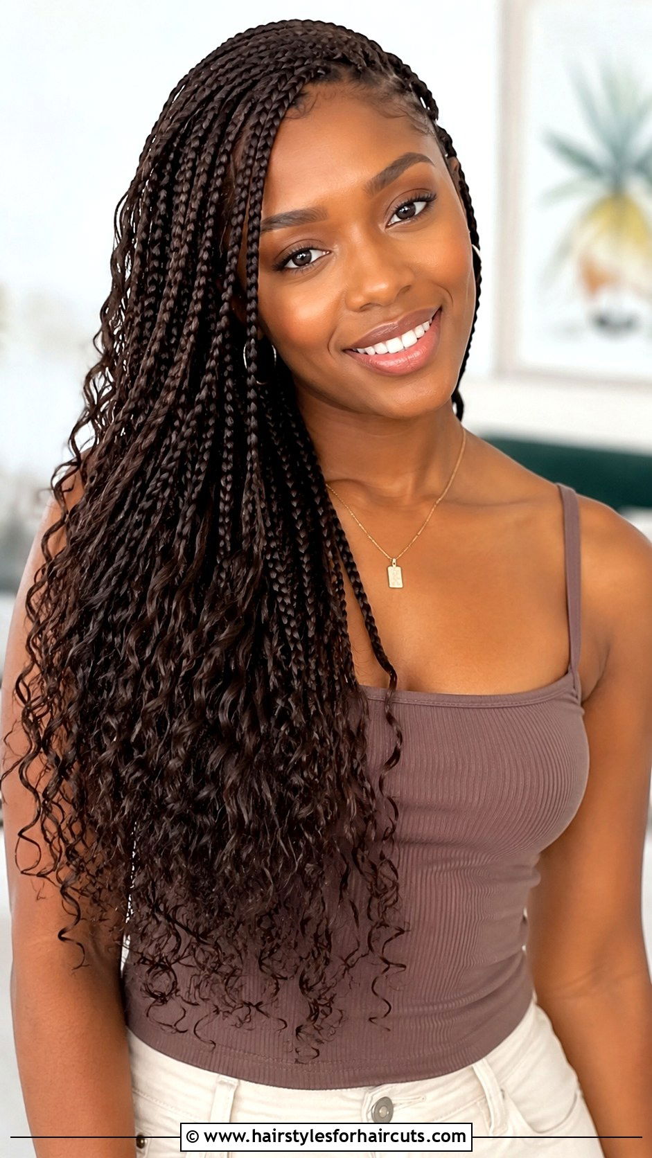 Boho Lemonade Braids With Curly Ends - 25 bohemian hairstyles for black hair - 25 bohemian hairstyles for black hair