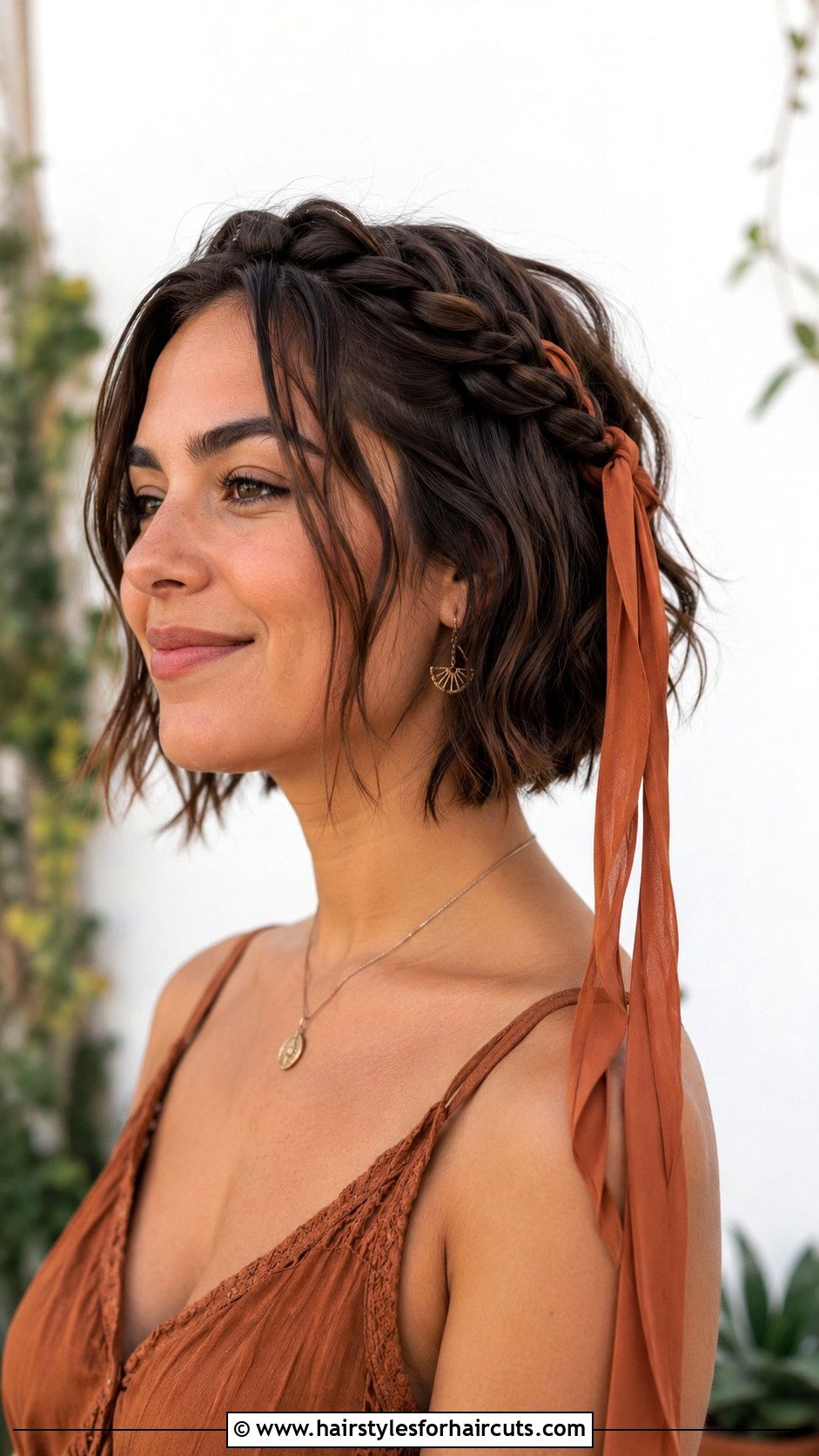 Boho Ribbon Twist Short Hair - 25 ribbon hairstyles for short hair - 25 ribbon hairstyles for short hair