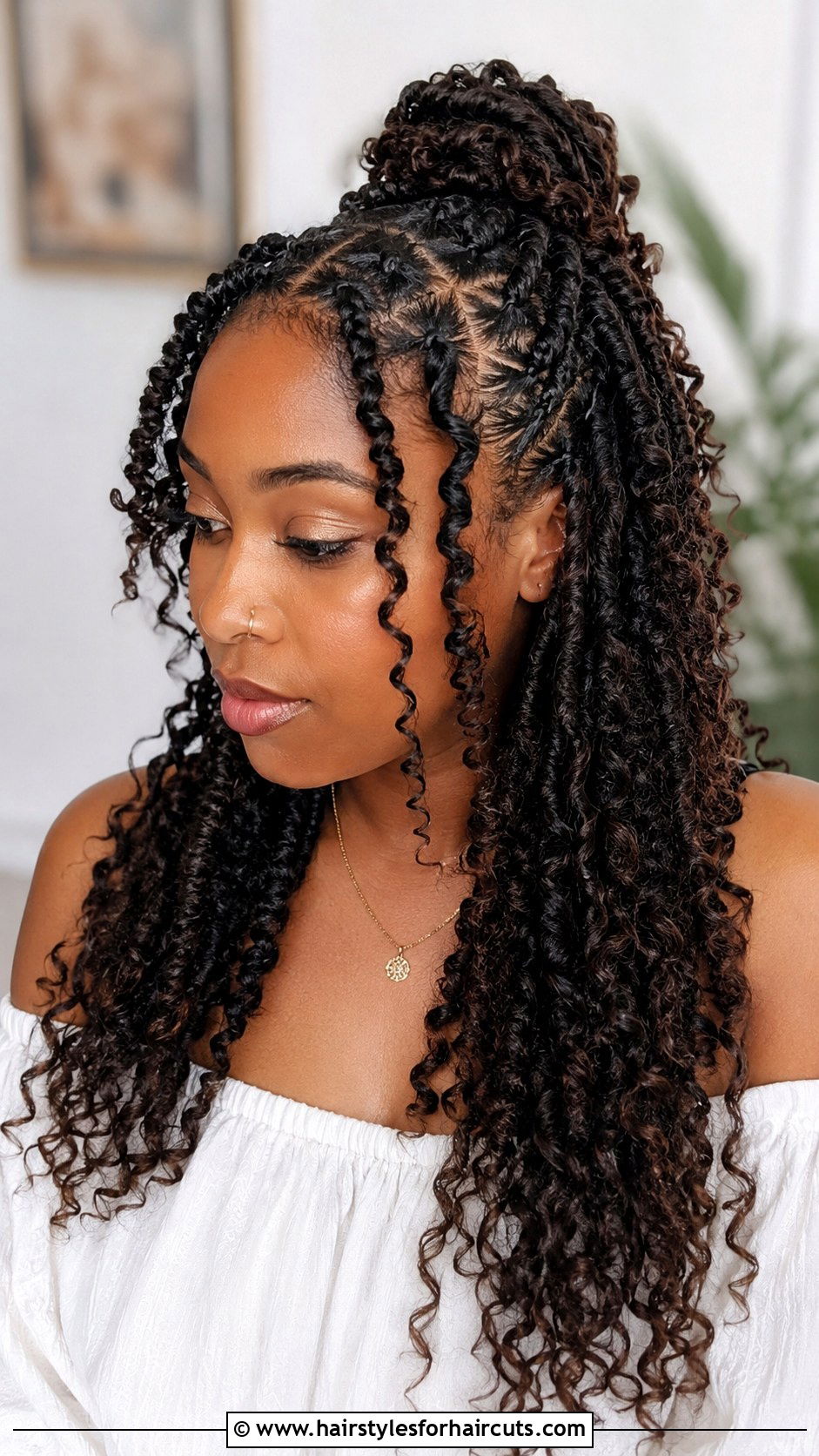 Boho Twist Half Up Hairstyle - 25 easy boho hairstyles for medium hair - 25 easy boho hairstyles for medium hair