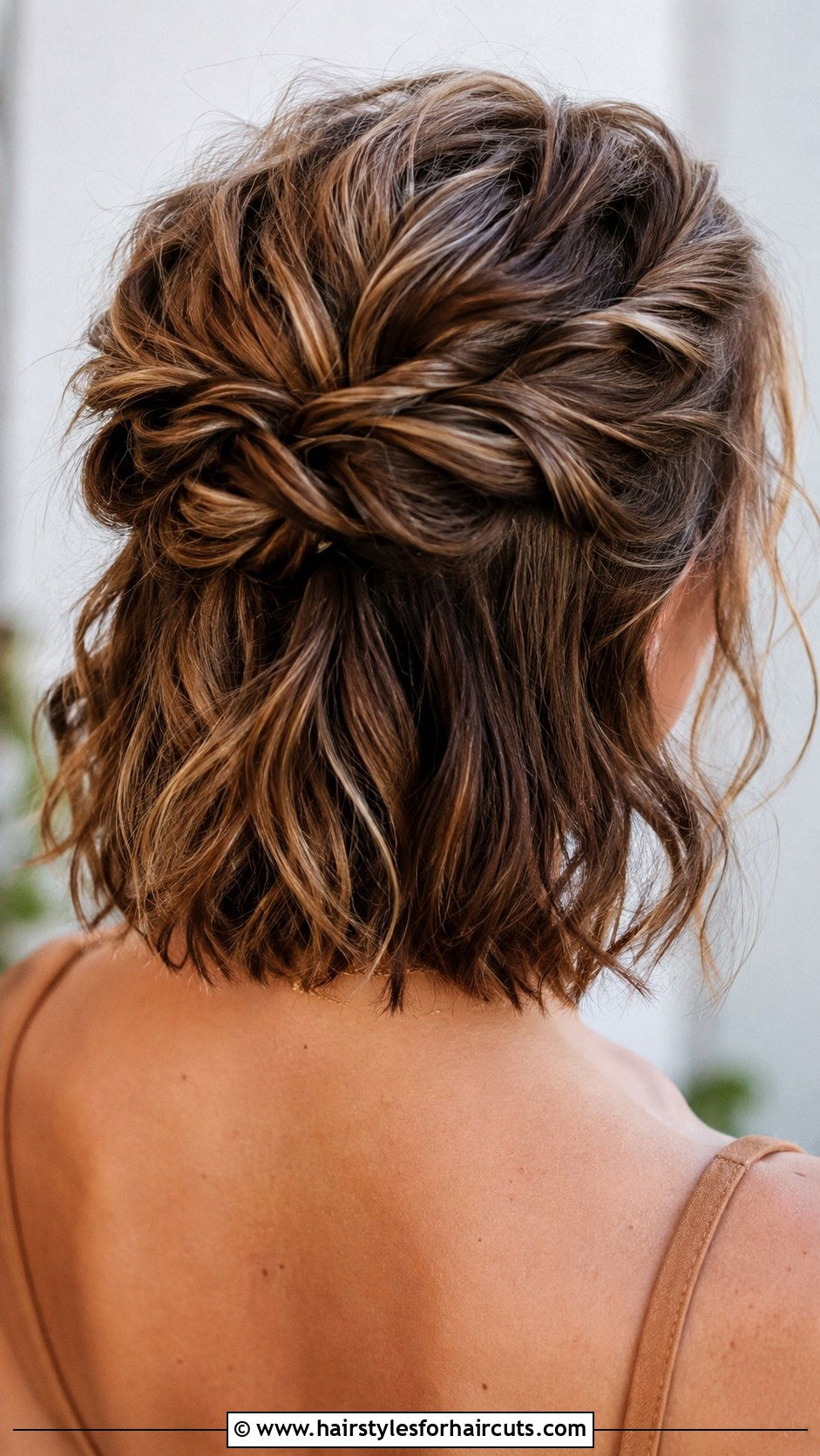 Boho Twisted Half Updo Short Hair - 25 boho hippie hairstyles for short hair - 25 boho hippie hairstyles for short hair