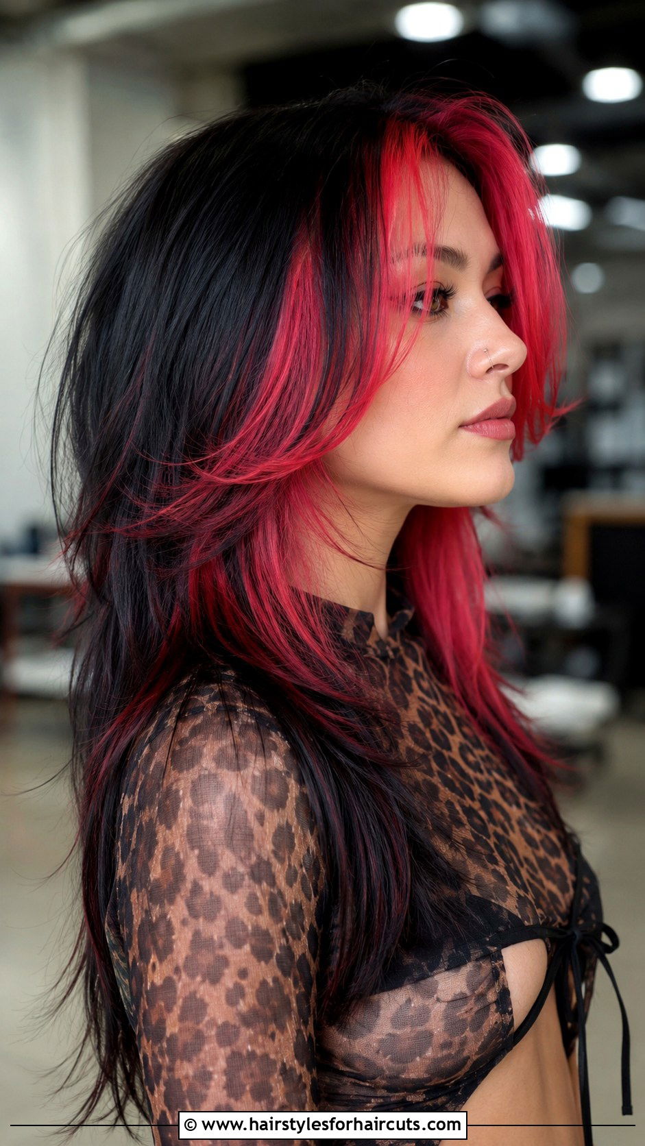 Bold Color Long Concave Haircut - 25 concave haircuts long hair - 25 concave haircuts long hair
