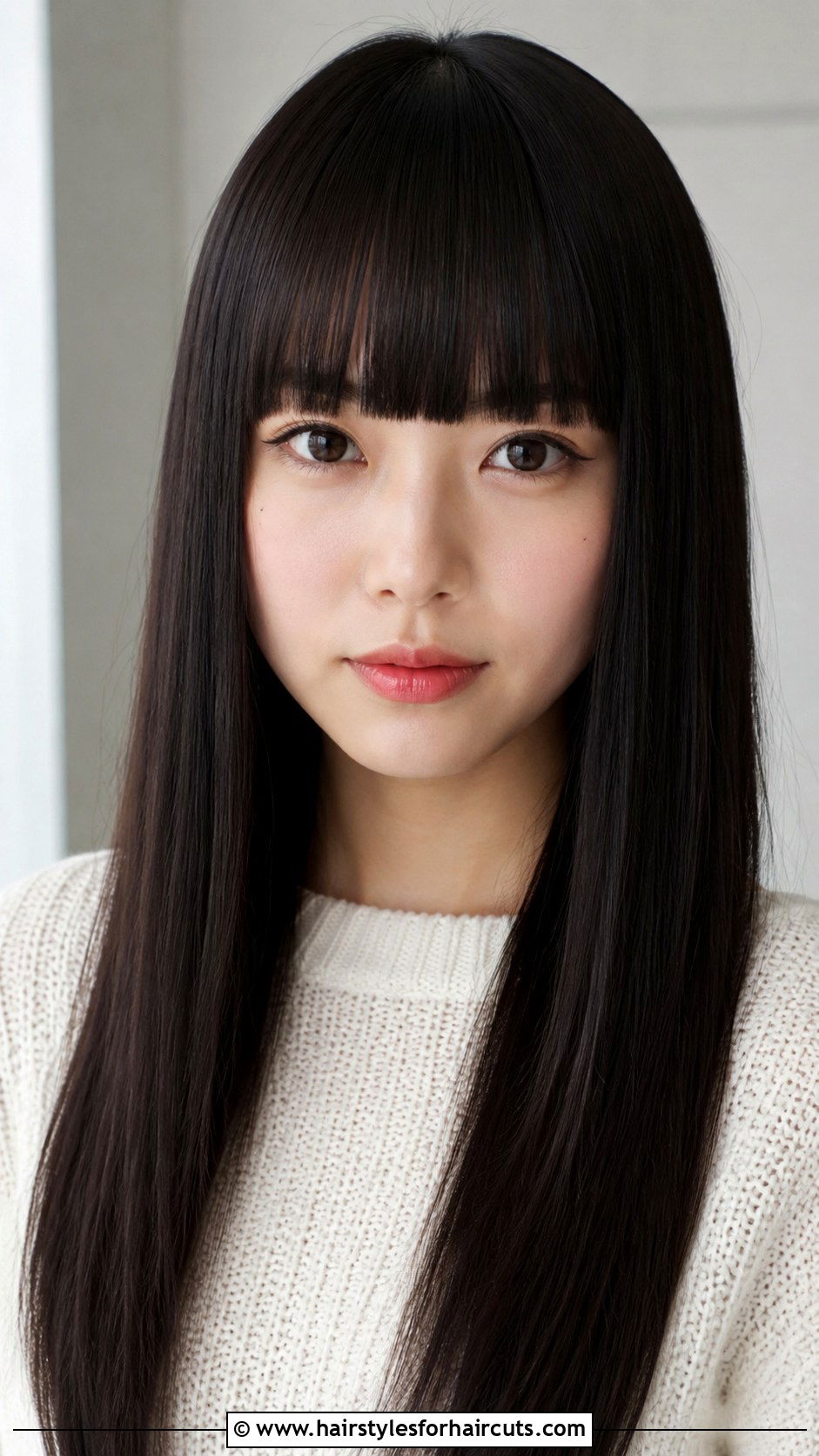 Bone Straight Hair With Blunt Bangs - 25 bone straight hairstyles - 25 bone straight hairstyles