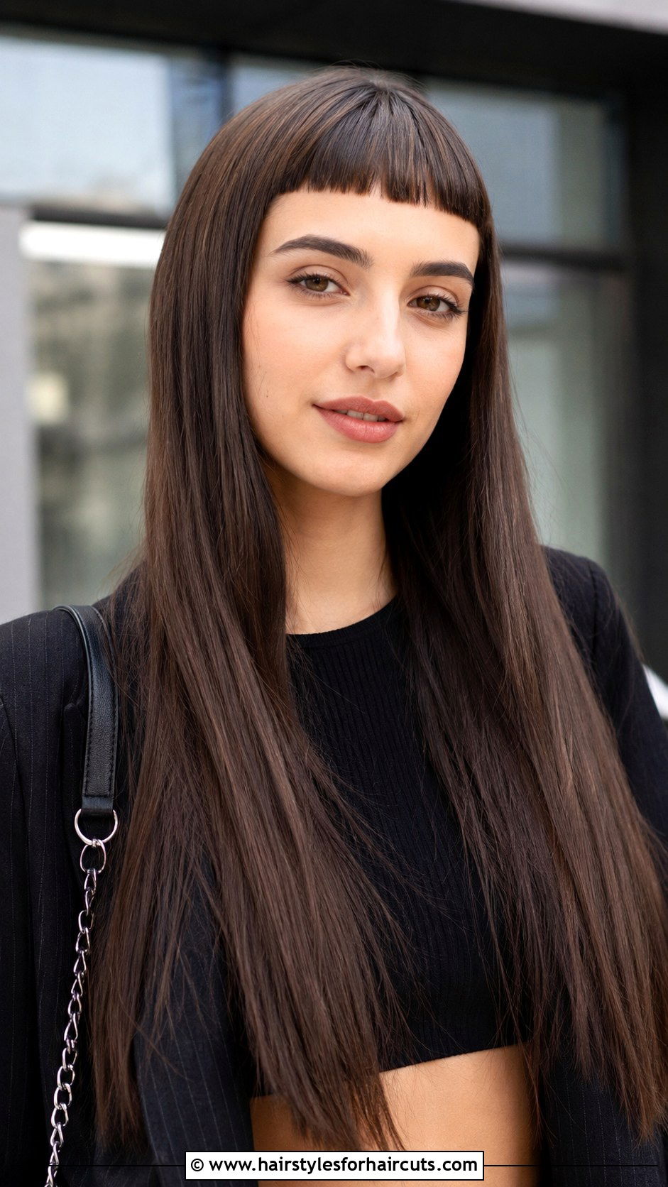 Bone Straight Micro Bangs - 25 bone straight hairstyles - 25 bone straight hairstyles