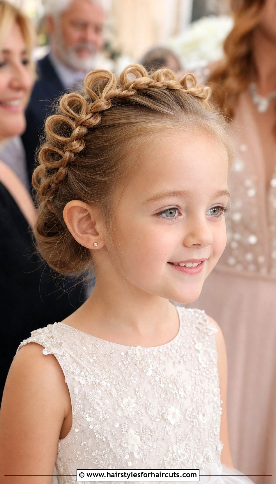 Bow Braid Little Girl Wedding Hairstyle - 25 little girl wedding hairstyles for long hair - 25 little girl wedding hairstyles for long hair