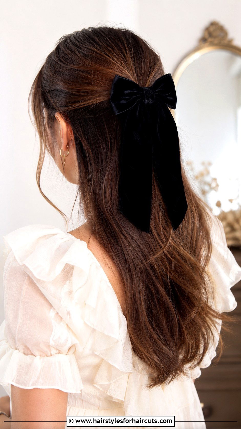 Bow Clip On Long Layers - 25 haircuts accessories - 25 haircuts accessories