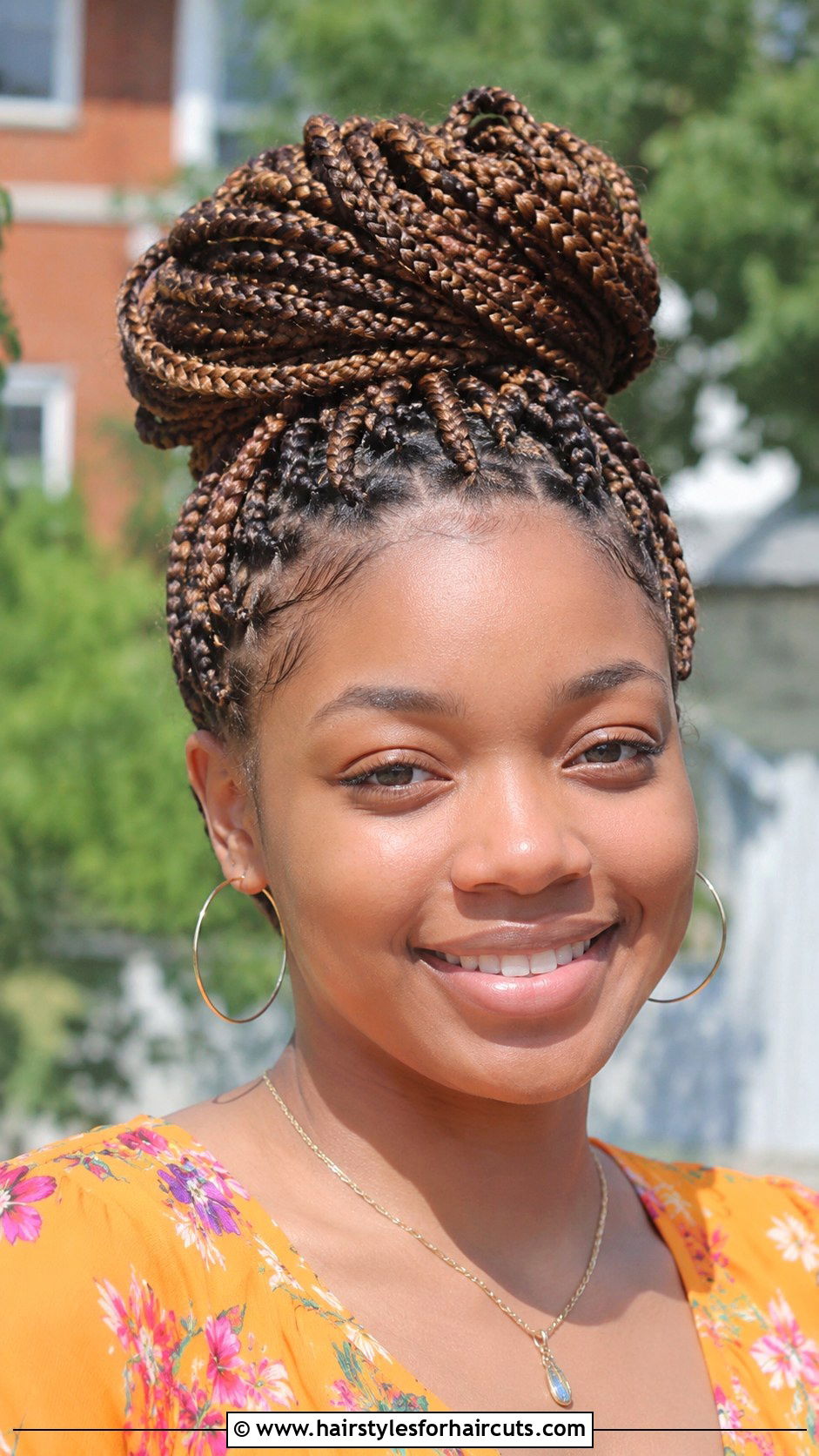Box Braid Updo - 25 summer hairstyles for girls - 25 summer hairstyles for girls