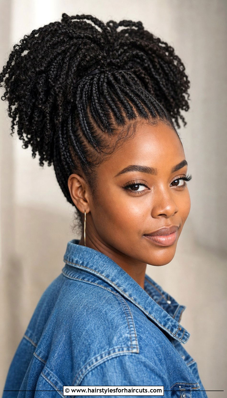 Box Braided Puff - 25 natural hair braided puff hairstyles - 25 natural hair braided puff hairstyles