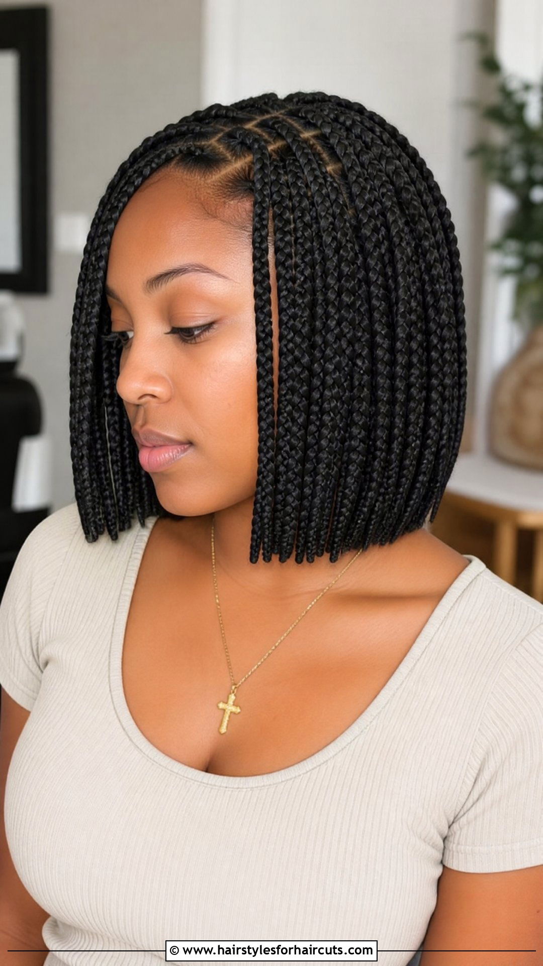 Box Braids Bob - 25 exotic hairstyles for black hair - 25 exotic hairstyles for black hair