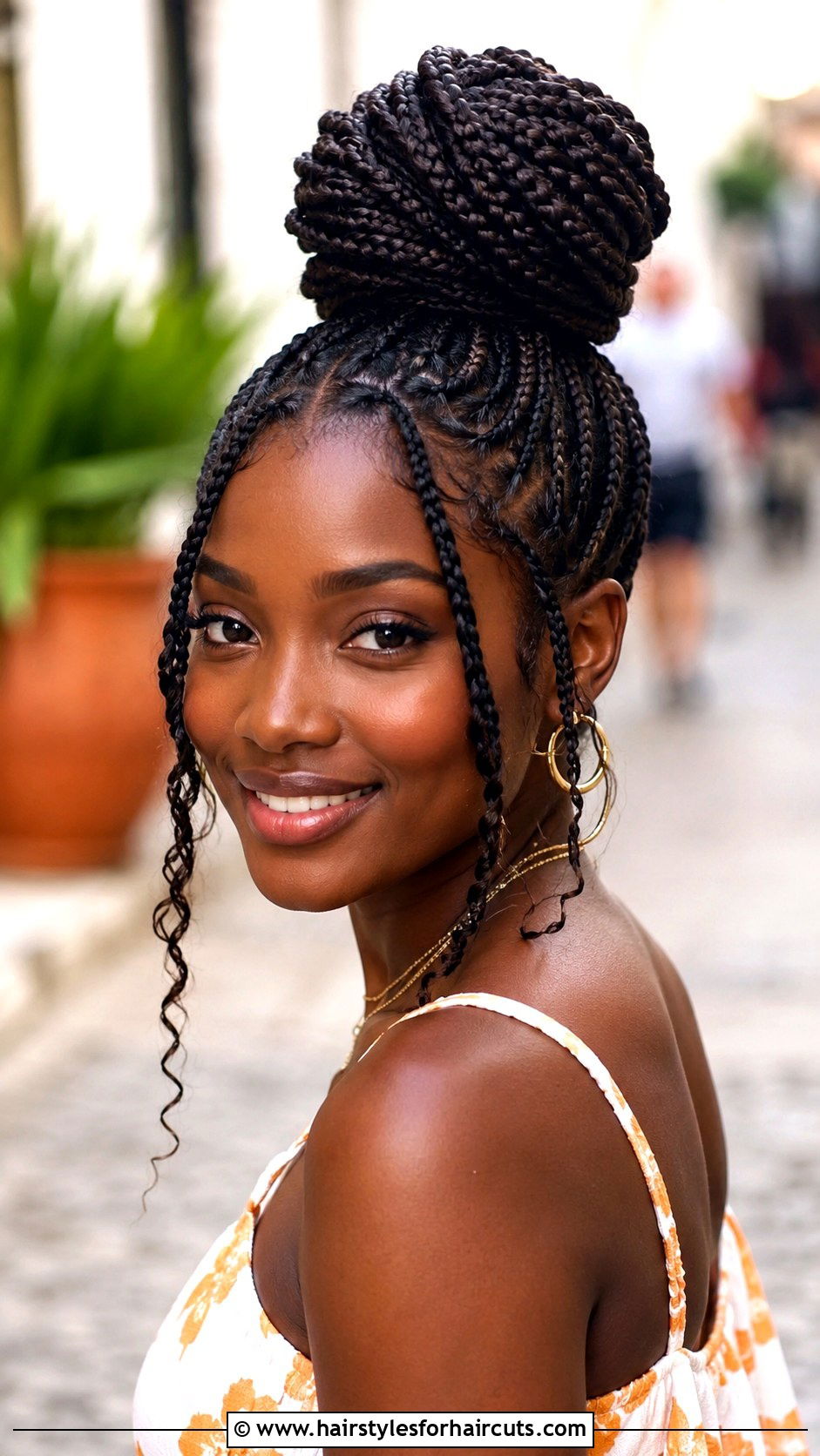 Box Braids Bun - 25 fatima hairstyles - 25 fatima hairstyles
