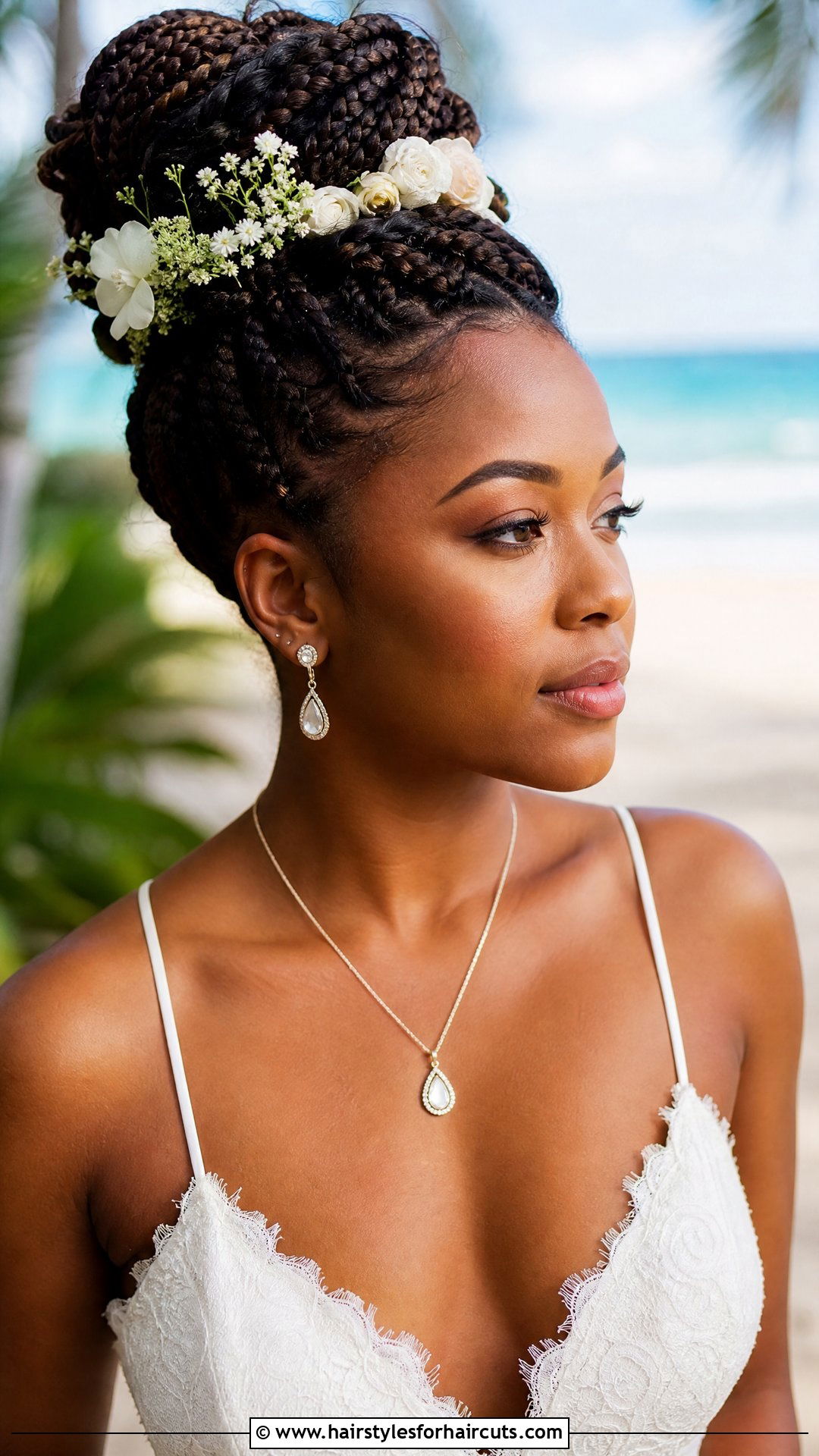 Box Braids Bun - 25 wedding hairstyles black hair - 25 wedding hairstyles black hair