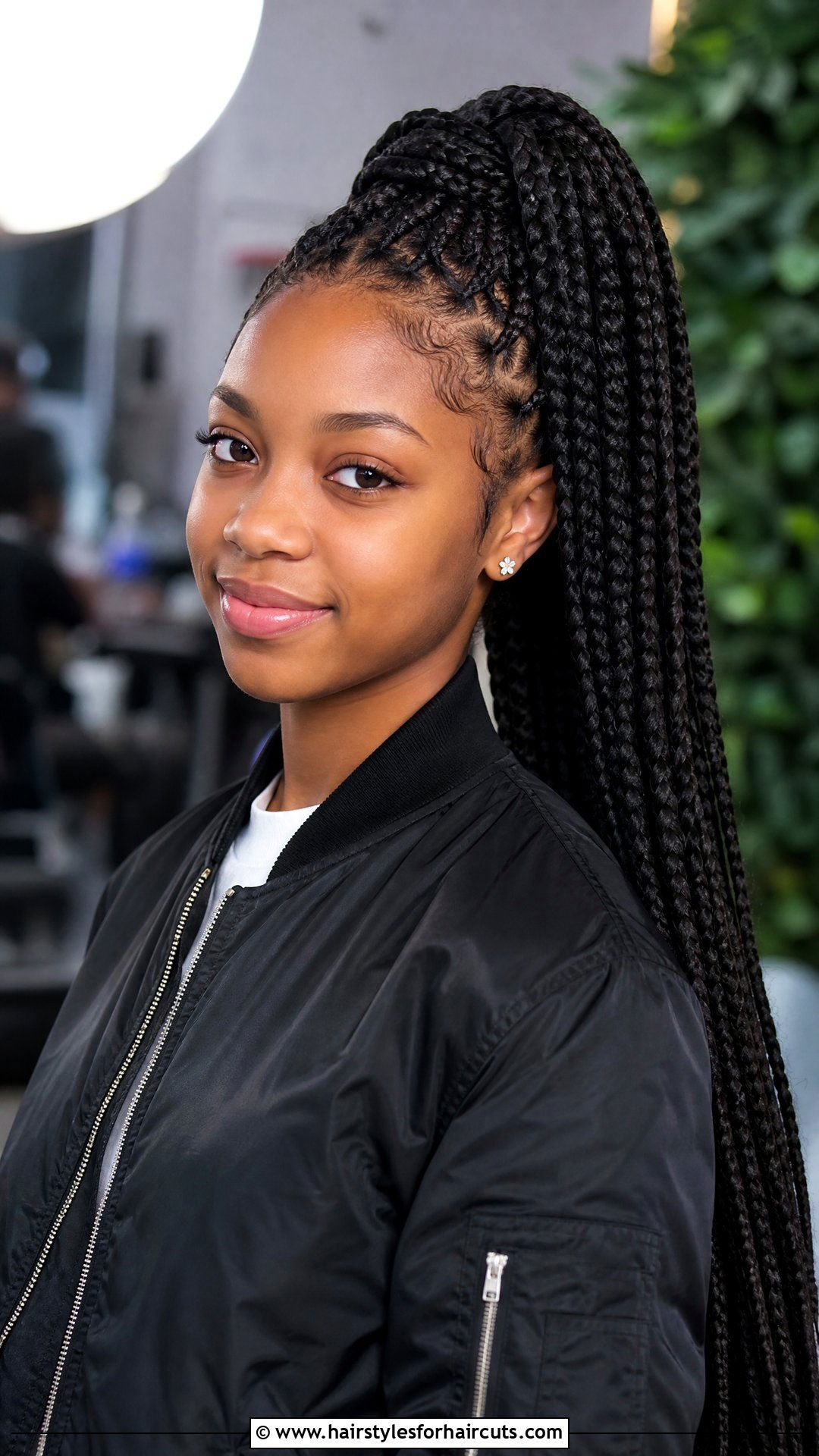Box Braids High Ponytail - 25 first day of school hairstyles - 25 first day of school hairstyles