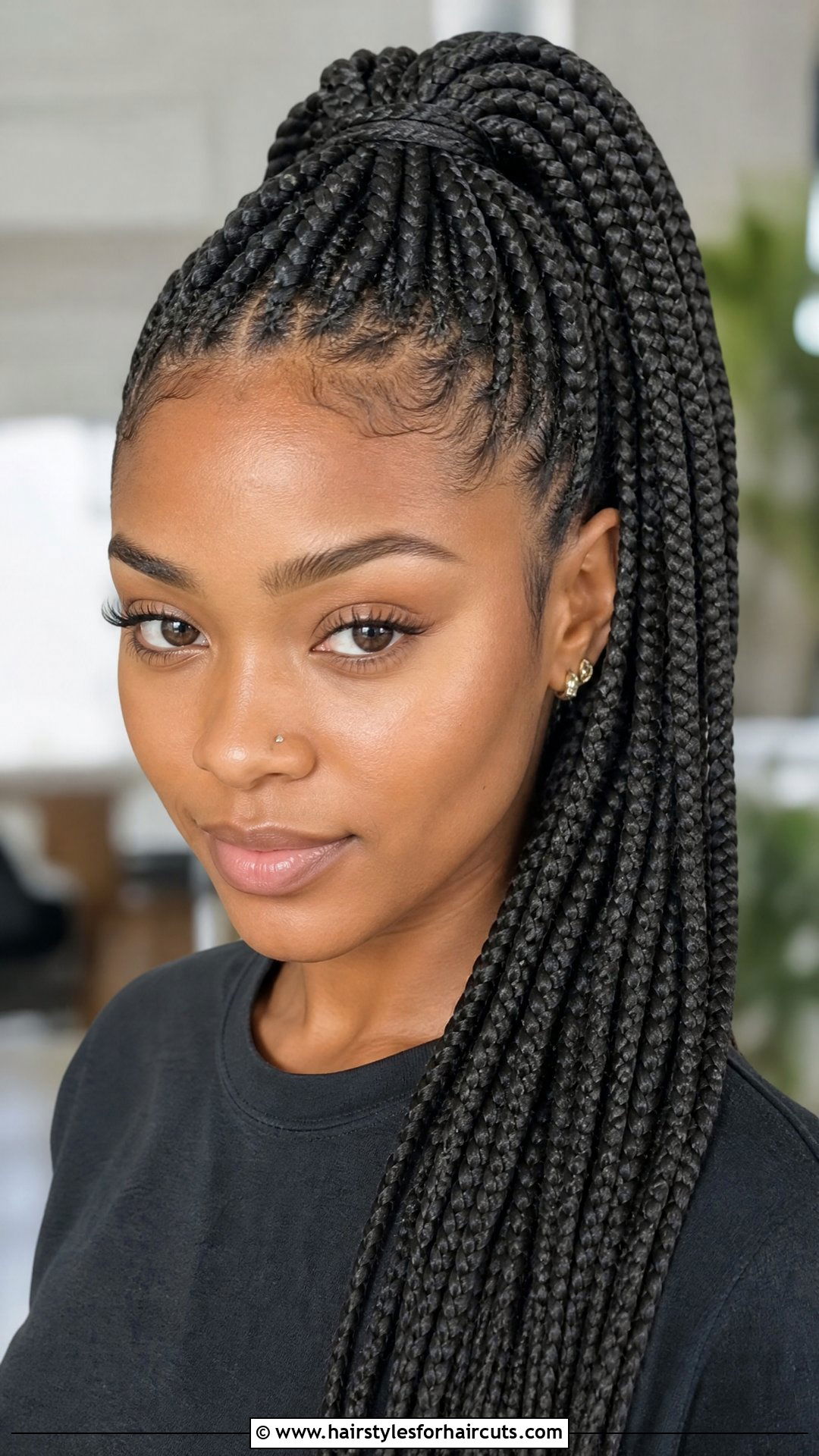 Box Braids High Ponytail For Wrestling - 25 wrestling hairstyles - 25 wrestling hairstyles