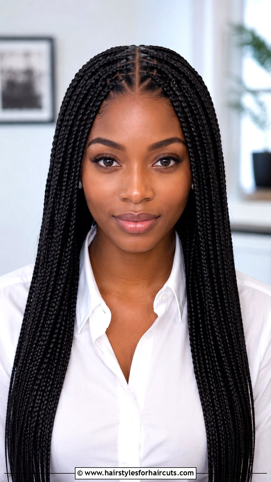 Box Braids Middle Part - 25 box hairstyles - 25 box hairstyles